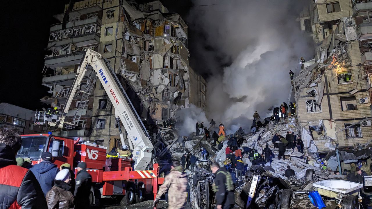 Обстріл Дніпро 14 січня 2023